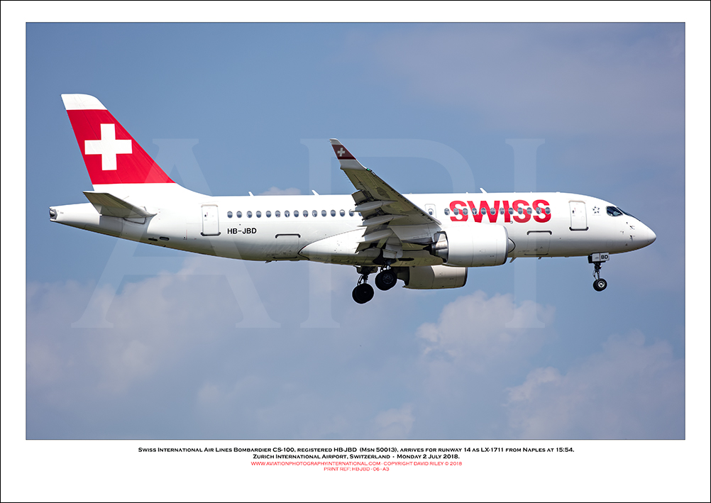 HB-JBD - Swiss International Air Lines  Bombardier CS100 (Msn 50013) - 06
