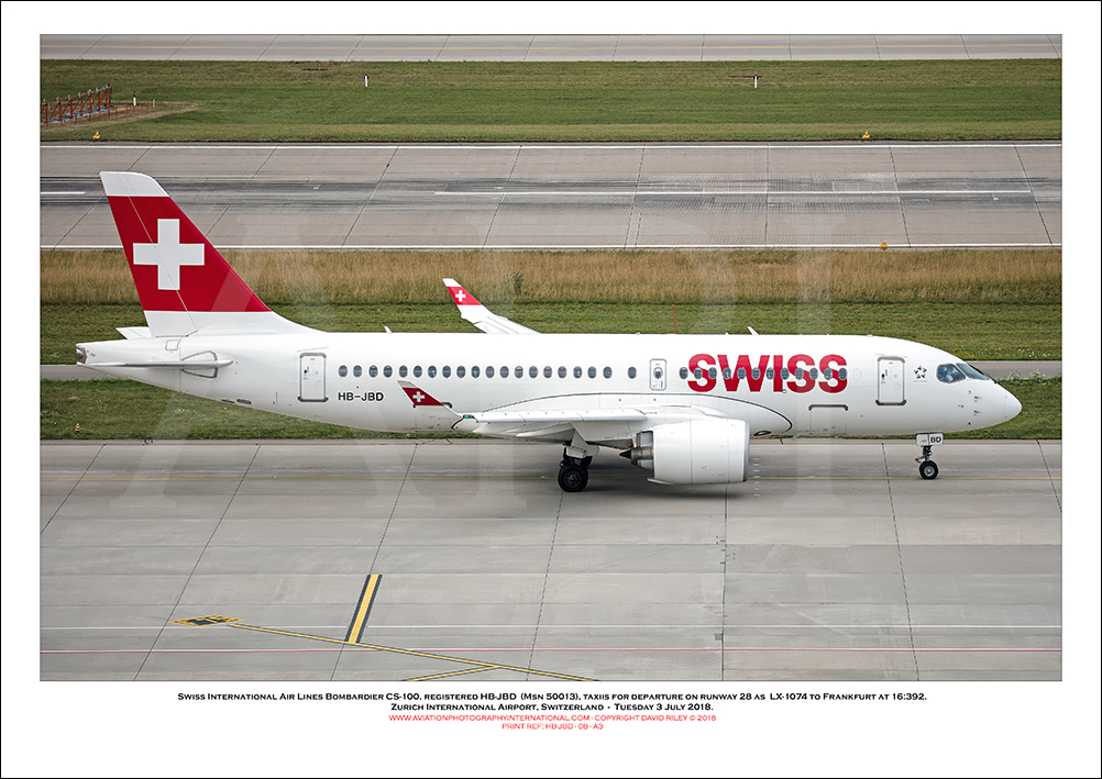 HB-JBD - Swiss International Air Lines  Bombardier CS100 (Msn 50013) - 08