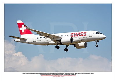 HB-JBE - Swiss International Air Lines  Bombardier CS100 (Msn 50014) - 01