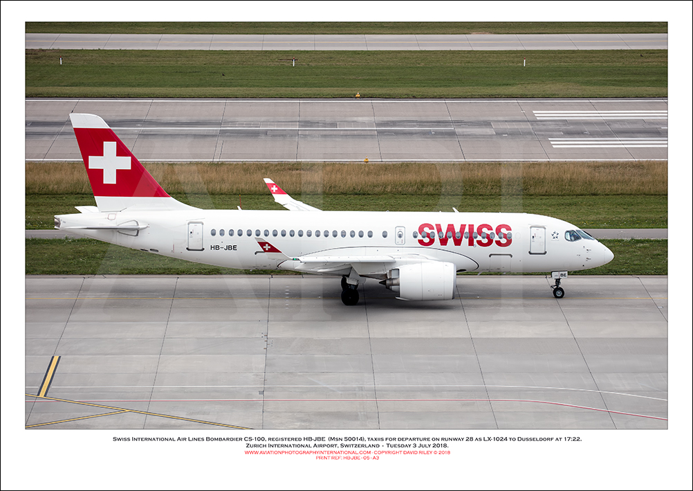 HB-JBE - Swiss International Air Lines  Bombardier CS100 (Msn 50014) - 05
