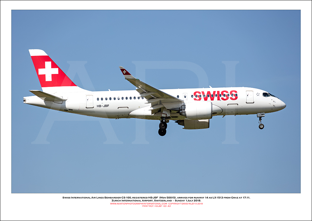 HB-JBF - Swiss International Air Lines  Bombardier CS100 (Msn 50015) - 03