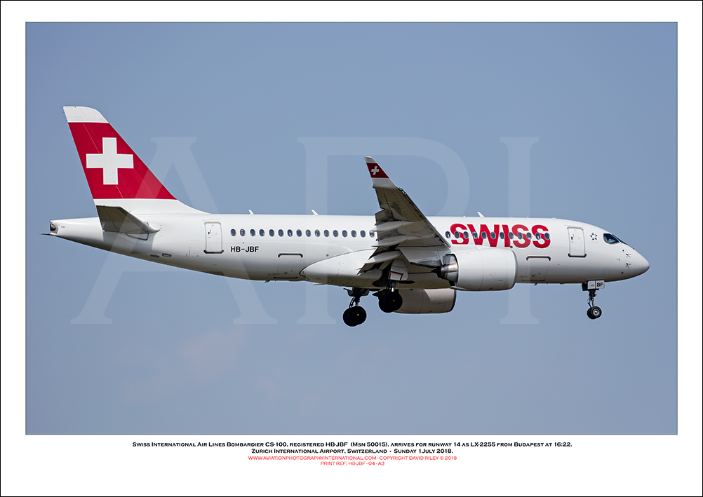 HB-JBF - Swiss International Air Lines  Bombardier CS100 (Msn 50015) - 04