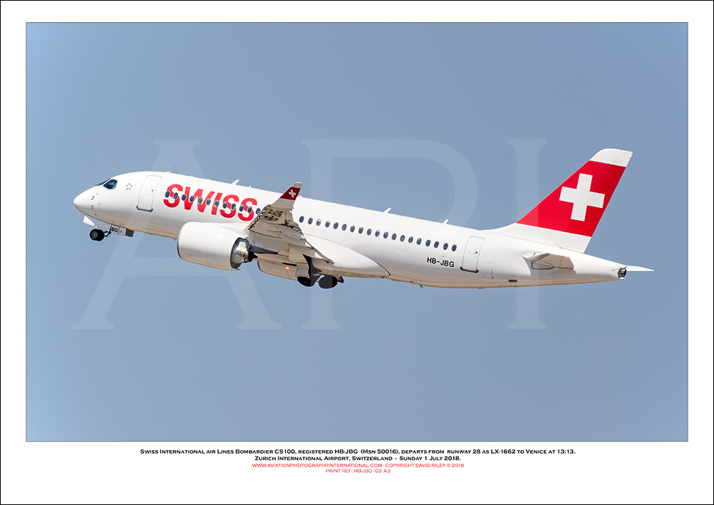 HB-JBG - Swiss International Air Lines  Bombardier CS100 (Msn 50016) - 02
