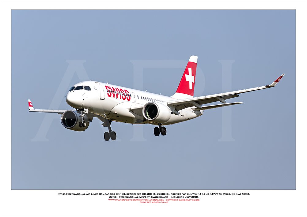 HB-JBG - Swiss International Air Lines  Bombardier CS100 (Msn 50016) - 04