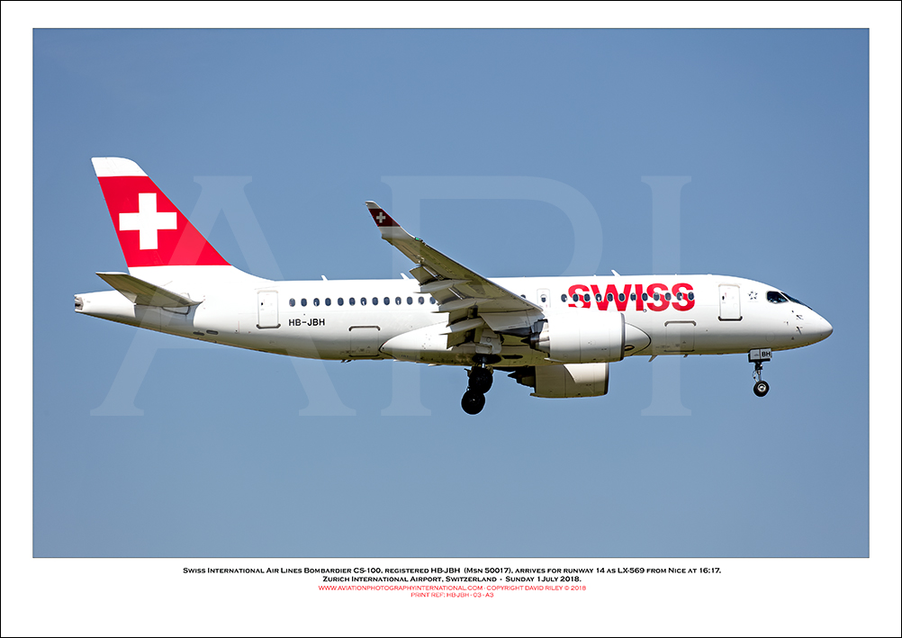 HB-JBH - Swiss International Air Lines  Bombardier CS100 (Msn 50017) - 03