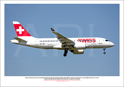 HB-JBH - Swiss International Air Lines  Bombardier CS100 (Msn 50017) - 03