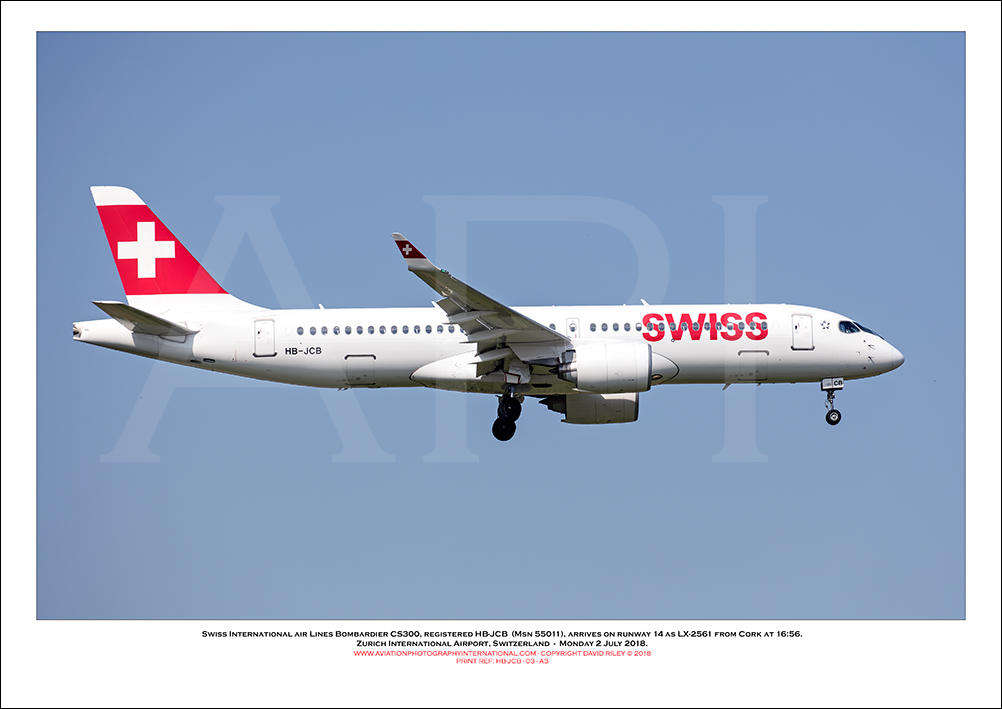 HB-JCB - Swiss International Air Lines  Bombardier CS-300 (Msn 55011) - 03