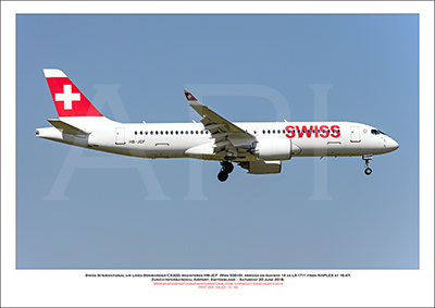 HB-JCF - Swiss International Air Lines  Bombardier CS-300 (Msn 55015) - 01