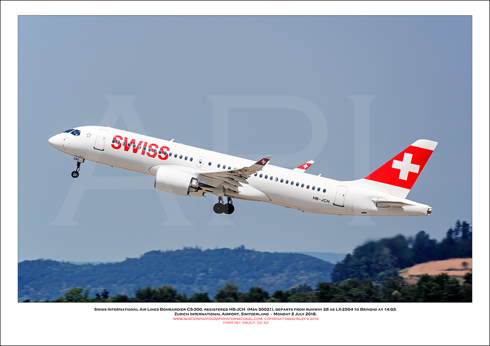 HB-JCH - Swiss International Air Lines  Bombardier CS-300 (Msn 55021) - 03