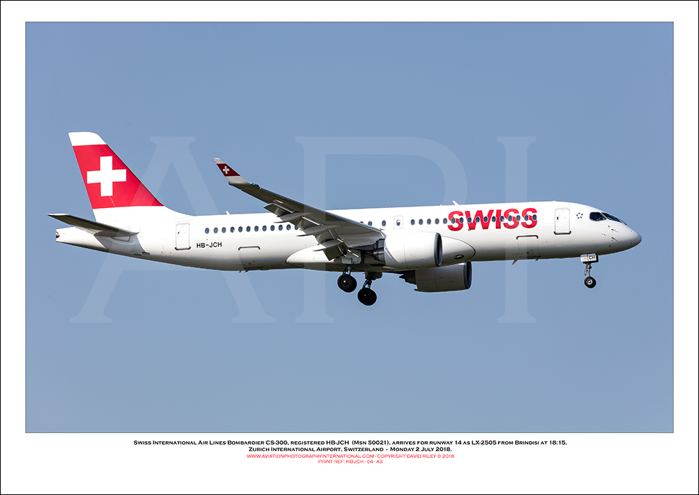 HB-JCH - Swiss International Air Lines  Bombardier CS-300 (Msn 55021) - 04
