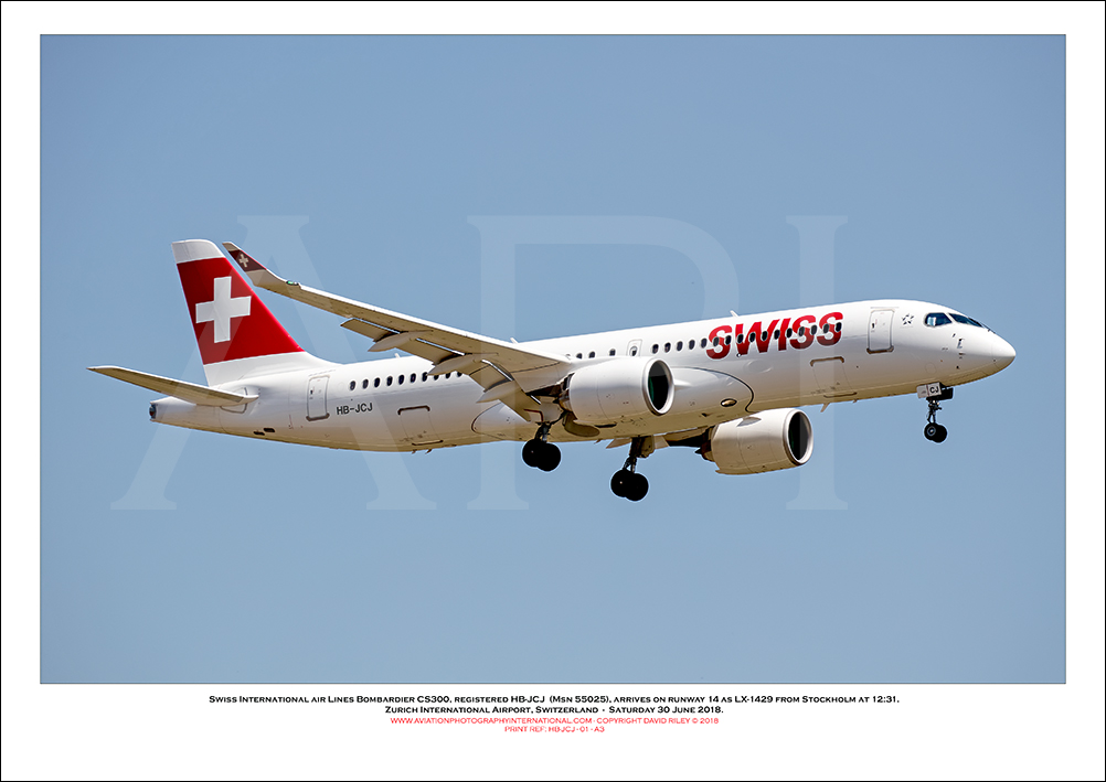 HB-JCJ - Swiss International Air Lines  Bombardier CS-300 (Msn 55025) - 01