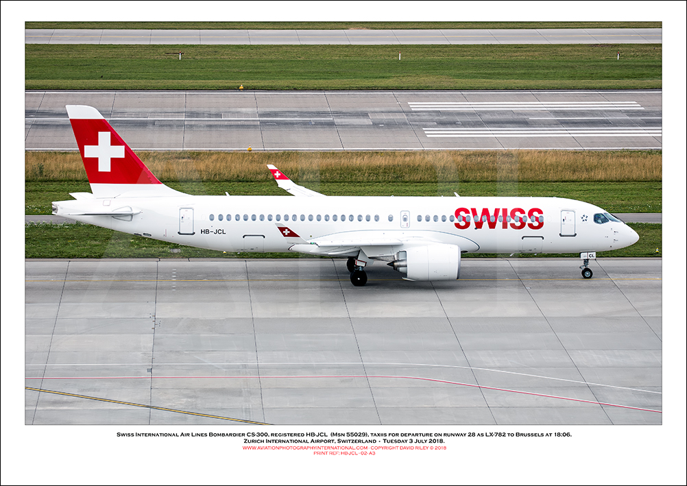 HB-JCL - Swiss International Air Lines  Bombardier CS-300 (Msn 55029) - 02