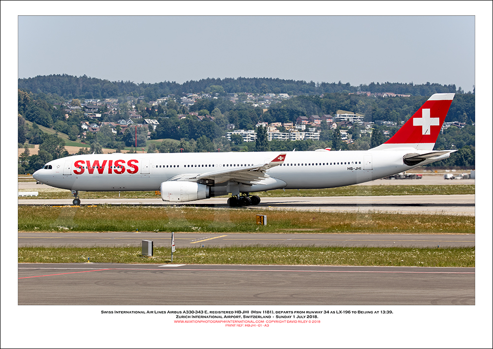 HB-JHI - Swiss International Air Lines Airbus A330-343 E  (Msn 1181) - 01