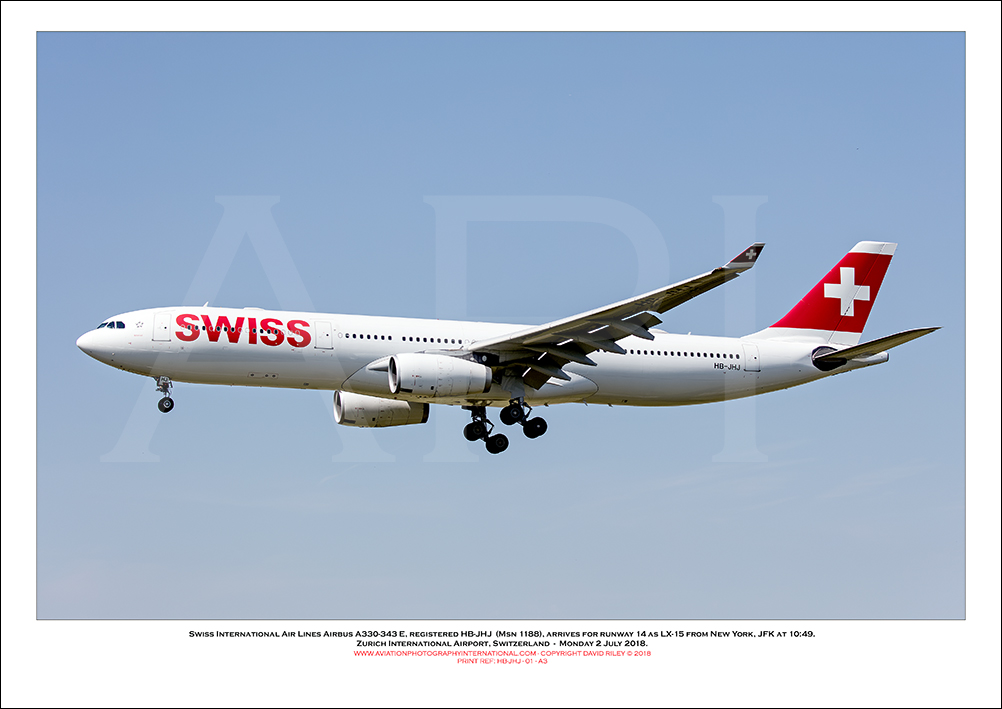 HB-JHJ - Swiss International Air Lines Airbus A330-343 E  (Msn 1188) - 01