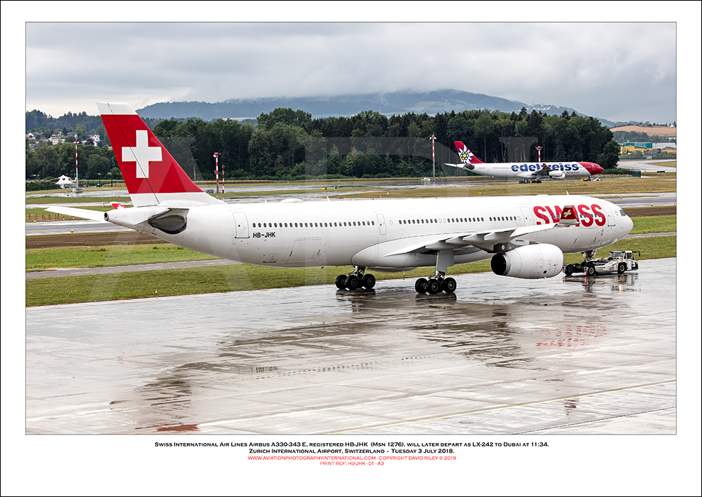HB-JHK - Swiss International Air Lines Airbus A330-343 E  (Msn 1276) - 01