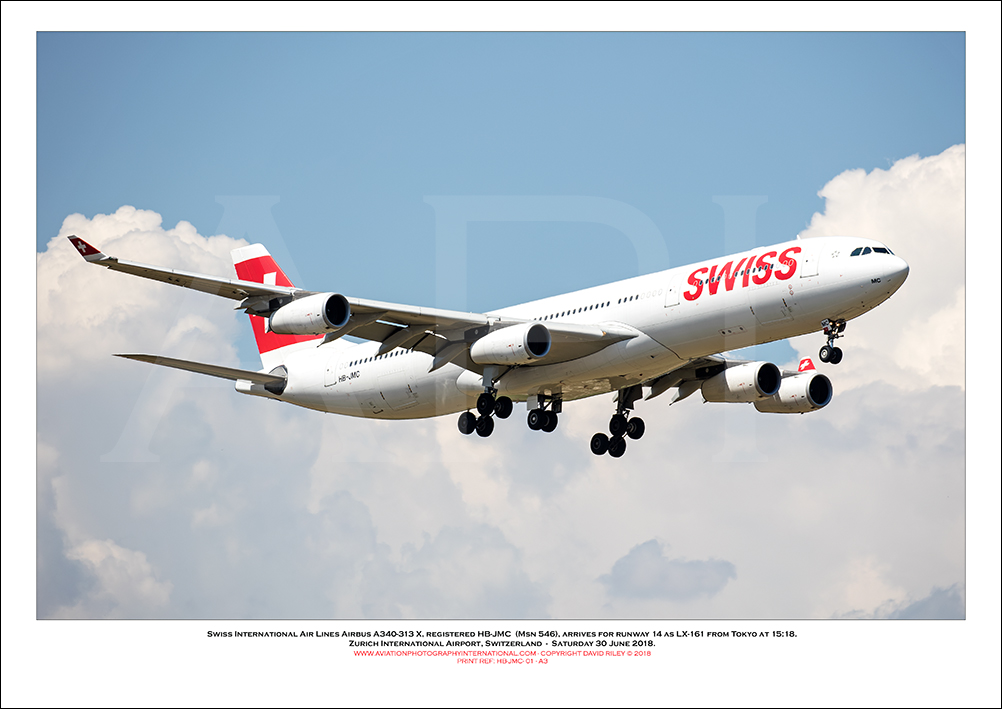HB-JMC - Swiss International Air Lines Airbus A340-313 X (Msn 546) - 01
