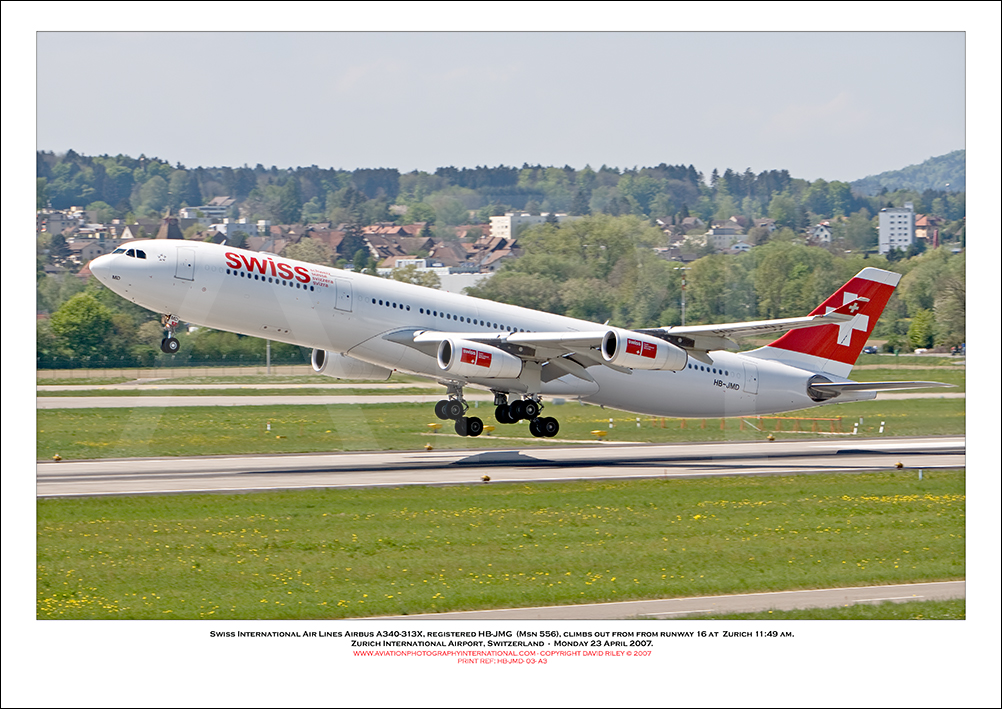 HB-JMD - Swiss International Air Lines Airbus A340-313 X (Msn 556) - 03
