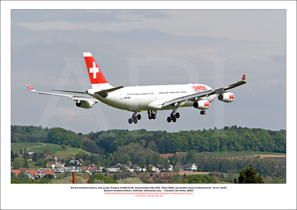 HB-JMD - Swiss International Air Lines Airbus A340-313 X (Msn 556) - 04