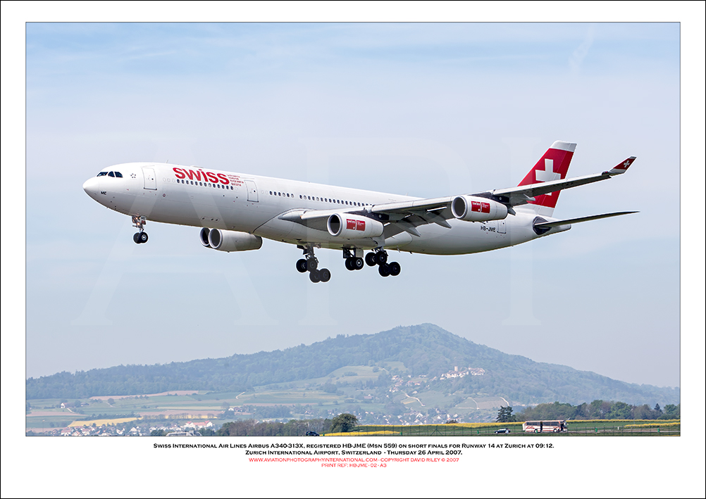 HB-JME - Swiss International Air Lines Airbus A340-313 X (Msn 559) - 02