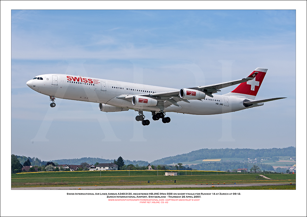 HB-JME - Swiss International Air Lines Airbus A340-313 X (Msn 559) - 03