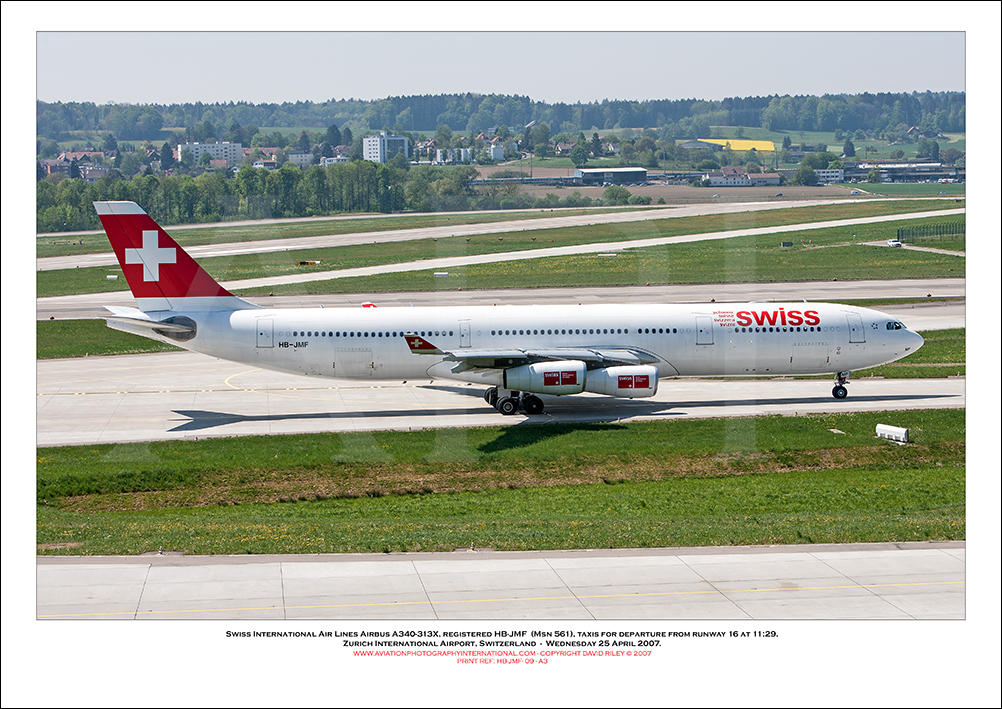 HB-JMF - Swiss International Air Lines Airbus A340-313X (Msn 561) - 09