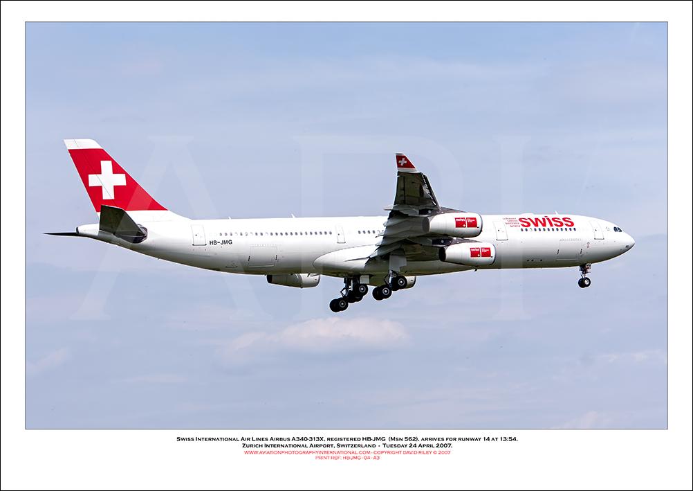 HB-JMG - Swiss International Air Lines Airbus A340-313 X (Msn 538) - 04