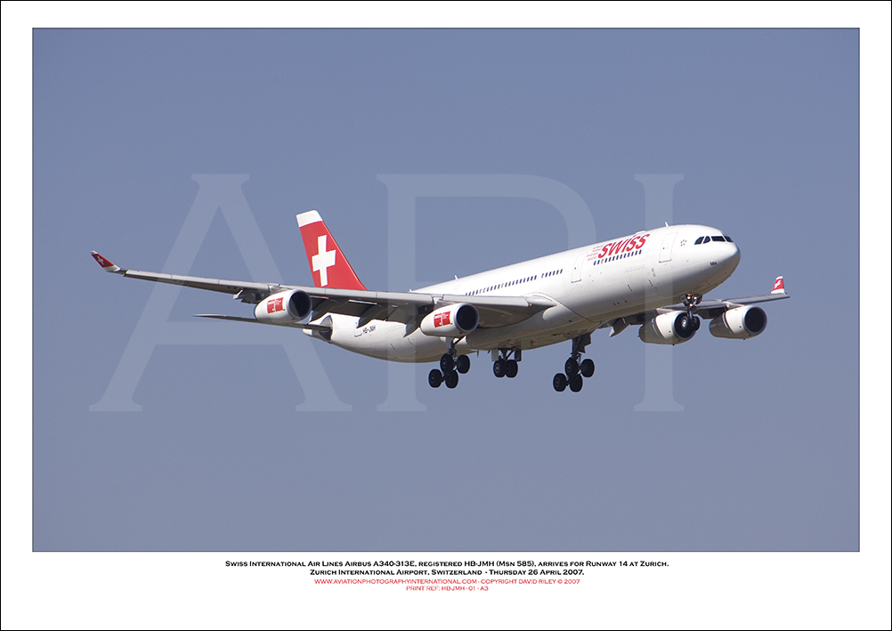 HB-JMH - Swiss International Air Lines Airbus A340-313E (Msn 585) - 01