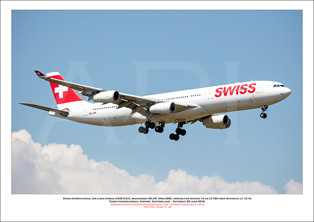 HB-JMI - Swiss International Air Lines Airbus A340-313E (Msn 598) - 01
