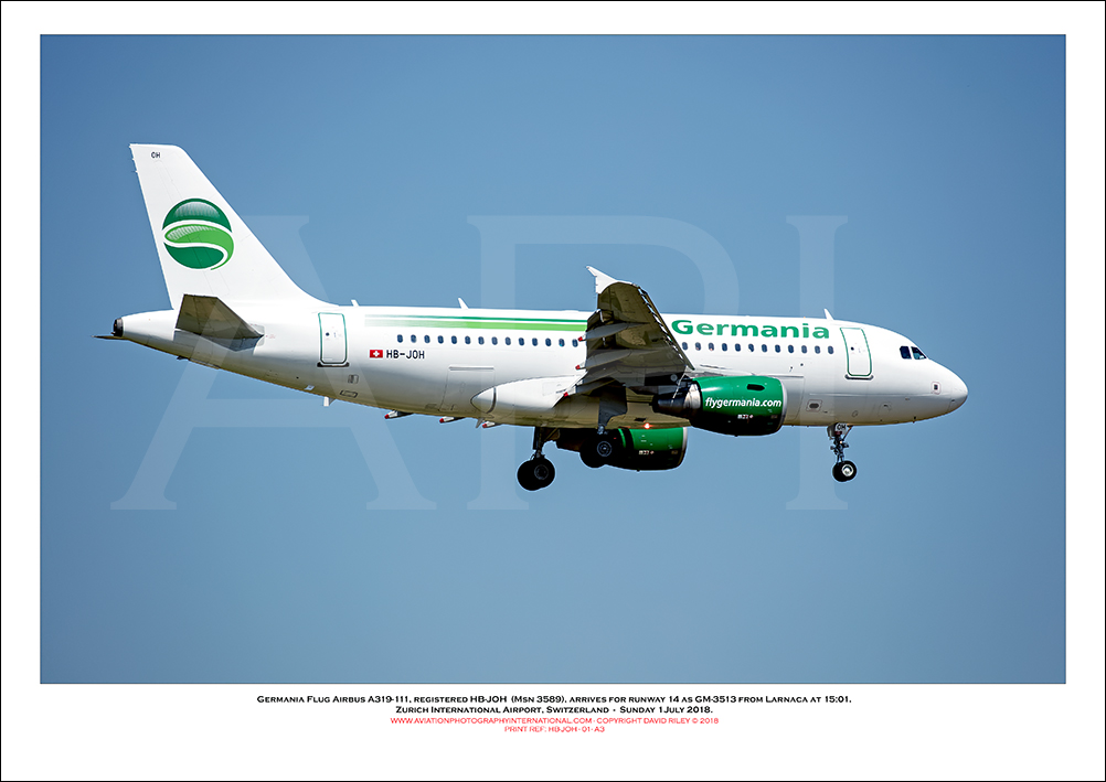 HB-JOH - Germania Luft Airbus A319-111  (Msn  3589) - 01