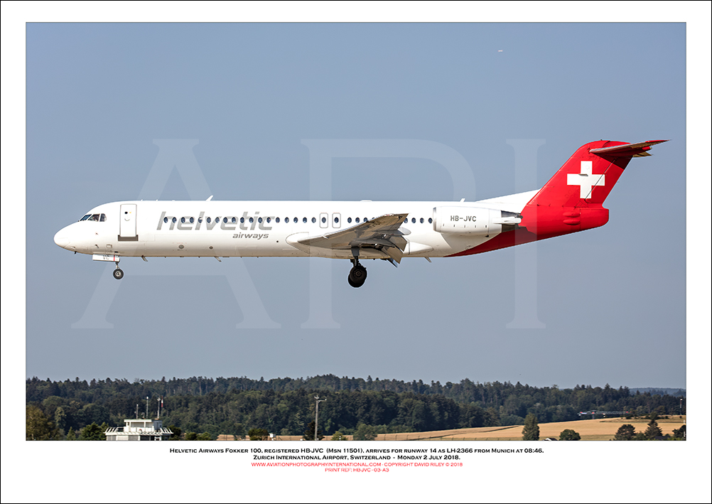 HB-JVC - Helvetic Airways Fokker 100  (Msn 11501) - 03