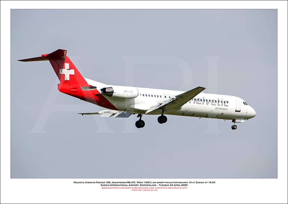 HB-JVC - Helvetic Airways Fokker 100  (Msn 11501) - 04