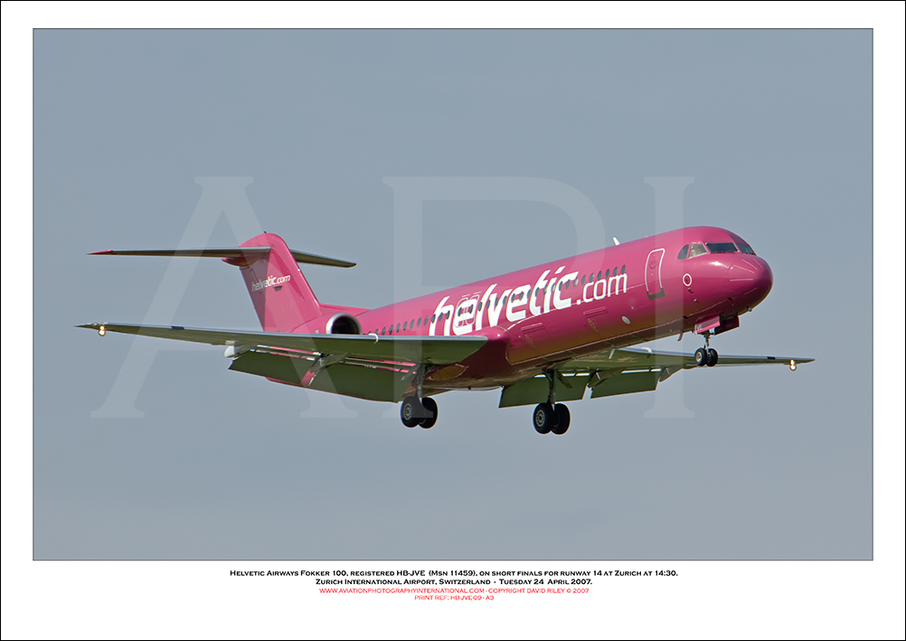 HB-JVE - Helvetic Airways Fokker 100  (Msn 11459) - 09