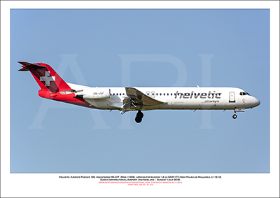 HB-JVF - Helvetic Airways Fokker 100  (Msn 11466) - 01