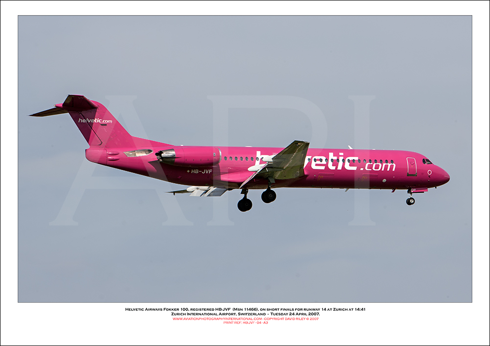 HB-JVF - Helvetic Airways Fokker 100  (Msn 11466) - 04