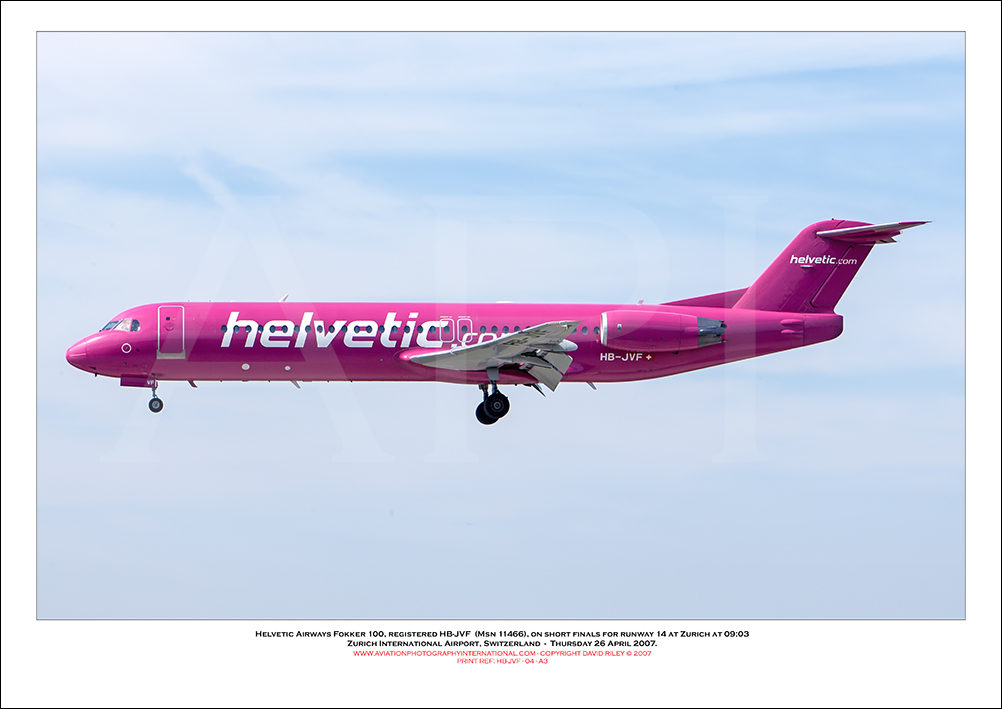 HB-JVF - Helvetic Airways Fokker 100  (Msn 11466) - 06