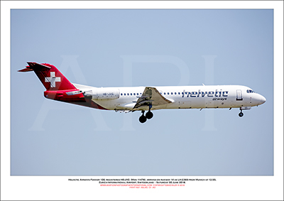 HB-JVG - Helvetic Airways Fokker 100  (Msn 11478) - 01