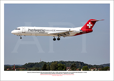 HB-JVG - Helvetic Airways Fokker 100  (Msn 11478) - 02