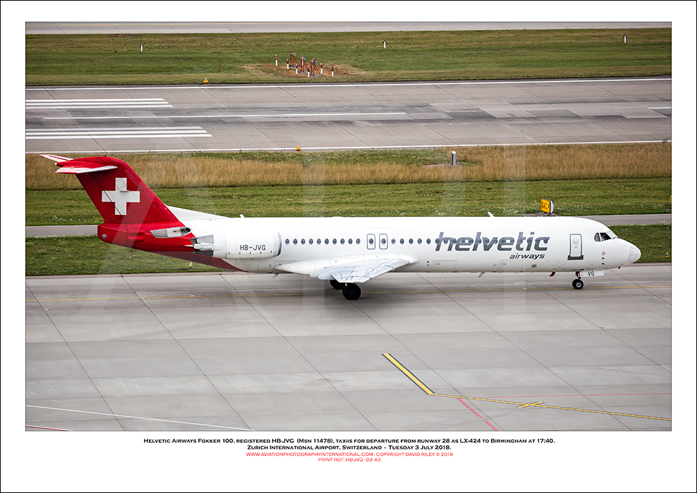 HB-JVG - Helvetic Airways Fokker 100  (Msn 11478) - 03