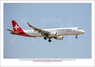 HB-JVN - Helvetic Airways Embraer ERJ-190 LR  (Msn 190-00282) - 01
