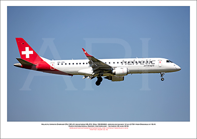 HB-JVN - Helvetic Airways Embraer ERJ-190 LR  (Msn 190-00282) - 02