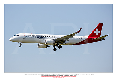 HB-JVQ - Helvetic Airways Embraer ERJ-190 LR  (Msn 190-00420) - 01