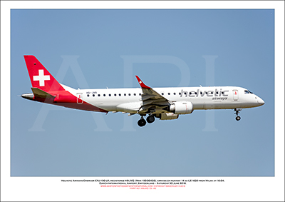 HB-JVQ - Helvetic Airways Embraer ERJ-190 LR  (Msn 190-00420) - 02