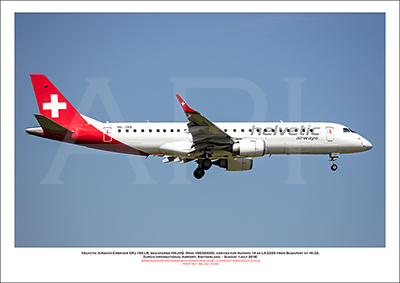 HB-JVQ - Helvetic Airways Embraer ERJ-190 LR  (Msn 190-00420) - 03
