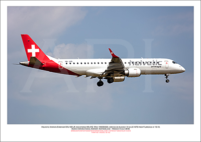 HB-JVQ - Helvetic Airways Embraer ERJ-190 LR  (Msn 190-00420) - 04