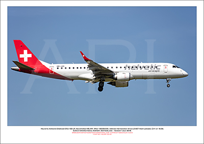 HB-JVR - Helvetic Airways Embraer ERJ-190 LR  (Msn 190-00435) - 02