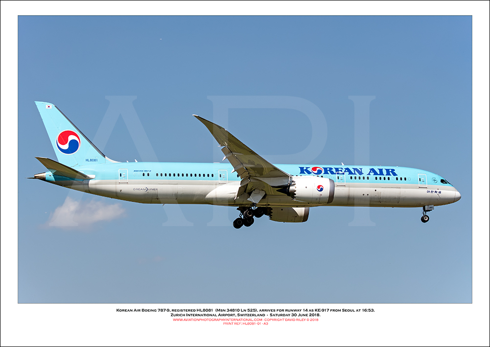 HL8081 Korean Air Boeing 787-9 (Msn 34810 Ln 525) - 01