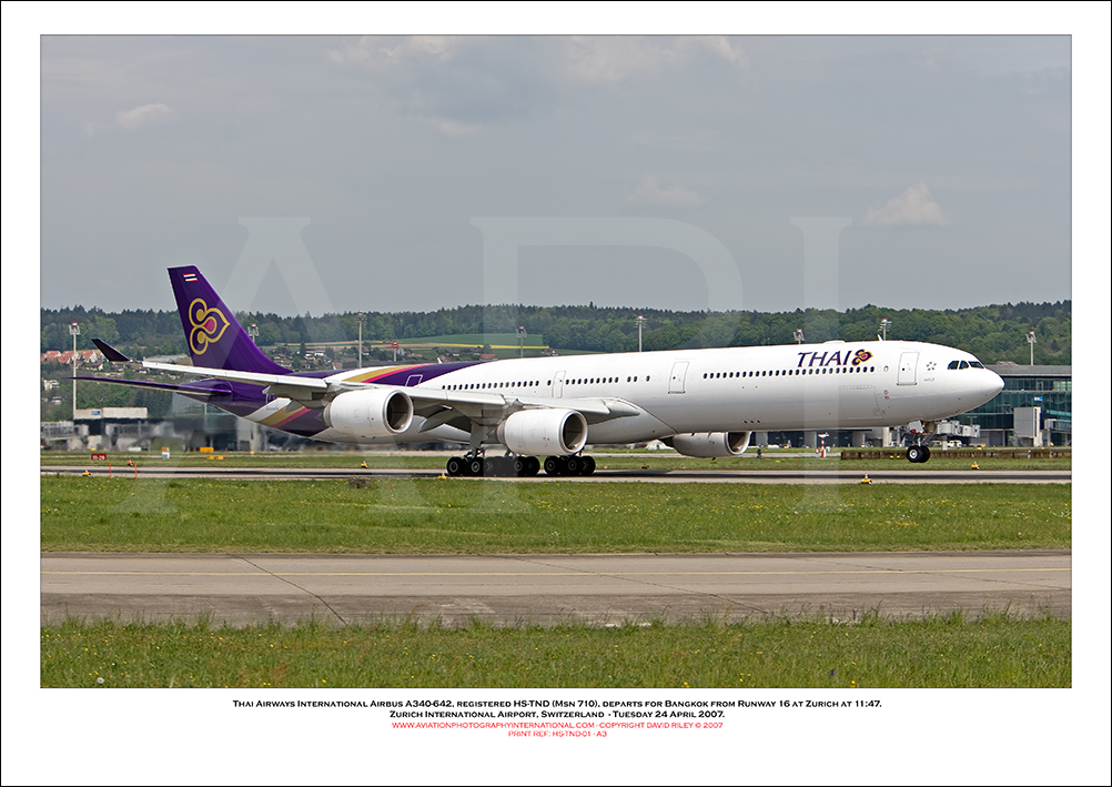HS-TND -Thai Airways International Airbus A340-642, (Msn 710) - 01