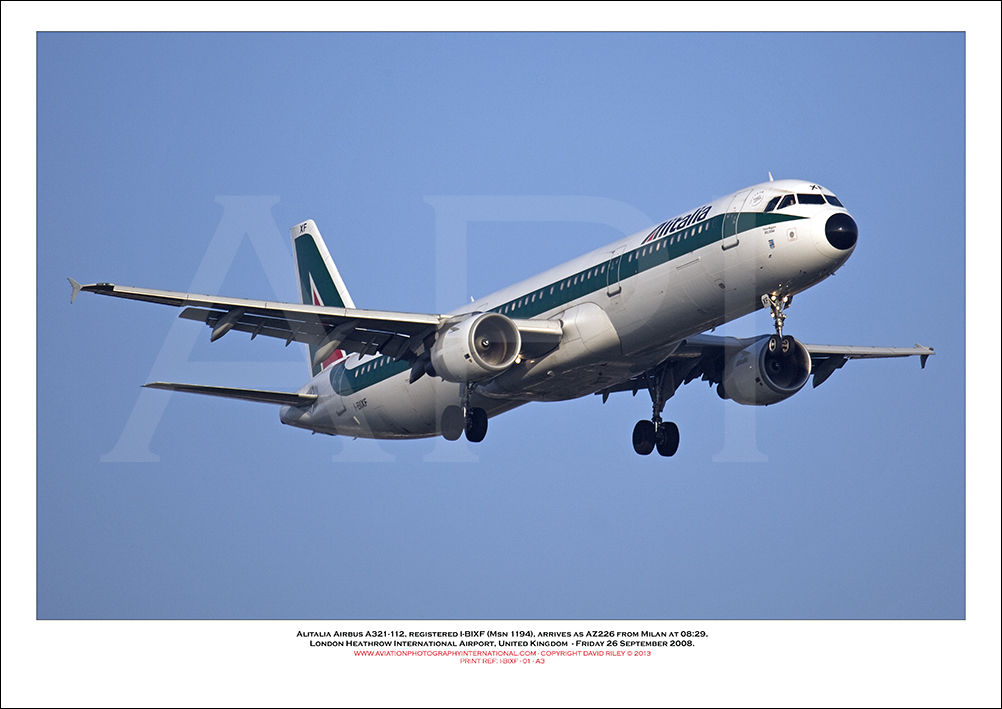 I-BIXF- Alitalia Airbus A321-112  (Msn 1194) - 01