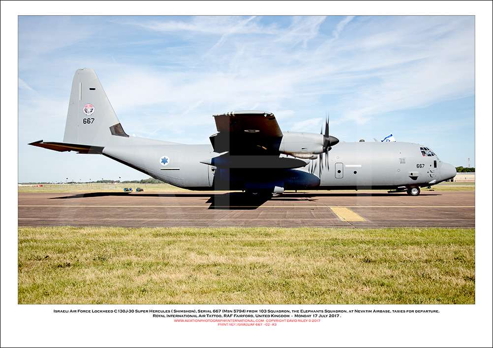 ISRAELIAF-667 - Israeli Air Force Lockheed C130J-30 Super Hercules ( Shimshon) (Msn 5794) - 02