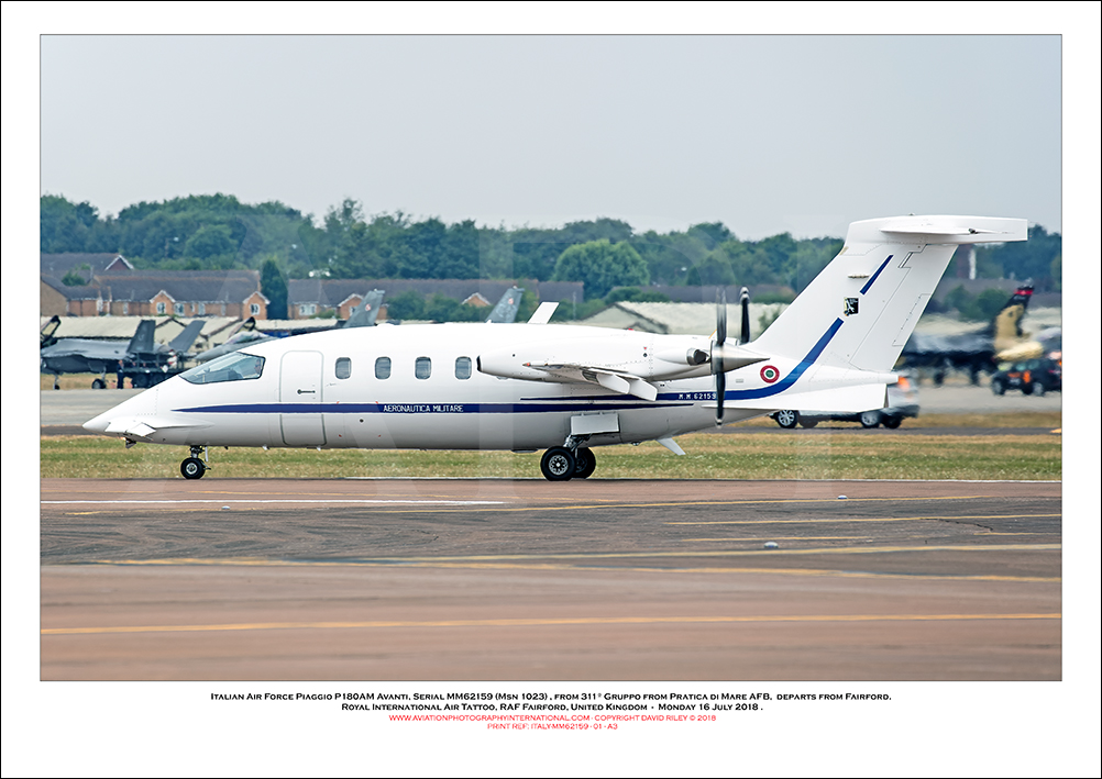 ITALY-MM-62159 - IItalian Air Force Piaggio P180AM Avanti,  (Msn  1023) - 01